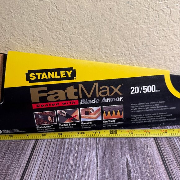 2 Stanley Hand Saws Fat Max 20/500, One a Miter Saw (ONLY) 12” x 3 ½” READ - Picture 4 of 14
